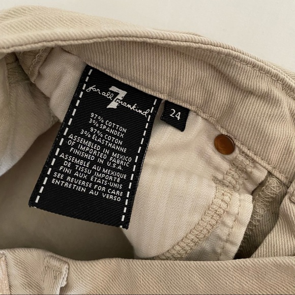 7 FAM Ankle Straight Raw Hem Frayed Jeans 24 - Picture 6 of 9